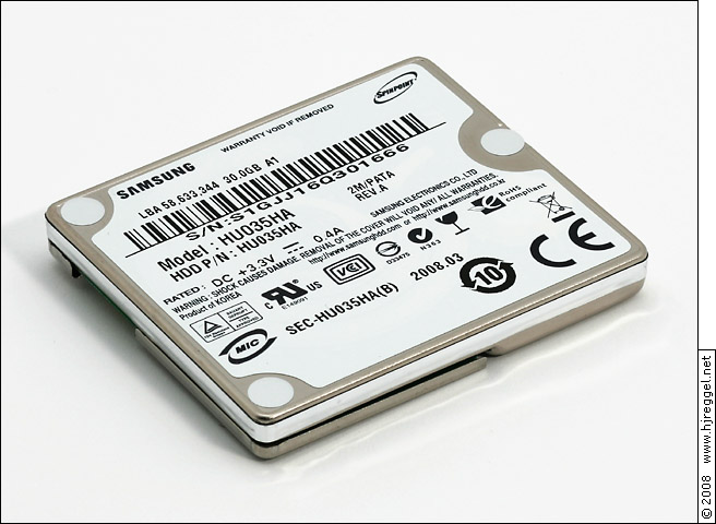 Samsung SpinPoint A1 HU035HA, top view