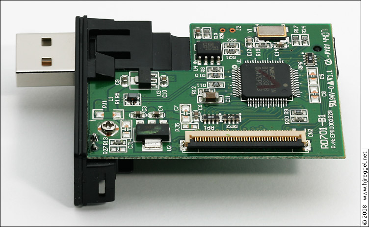 PCB with PATA to USB bridge